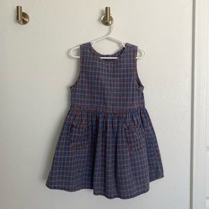 Girls vintage dress with front pockets size 5